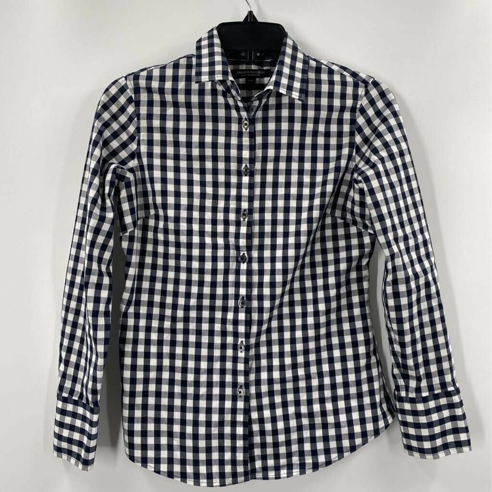 Banana Republic Button Front Shirt Gingham
